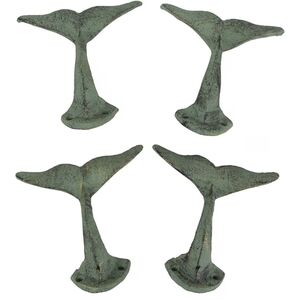 Zeckos Cast Iron Whale Tail Hooks - Gray